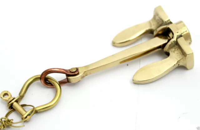 Design NAUTICAL brass SHIP ANCHOR HANDCUFF KEY CHAIN RING-key holder Best Gift