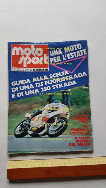 Moto Sport n. 22 1974 rivista Guida scelta 125 fuoristrada - 250 strada