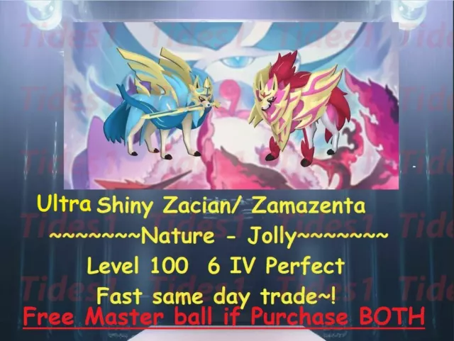 Shiny Zacian & Zamazenta (6IV, Event, Battle Ready) - Pokemon