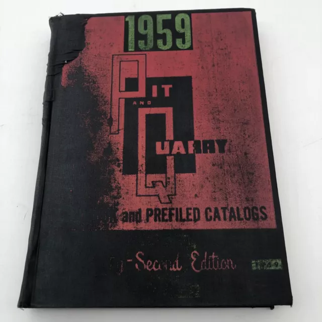 Vintage Very rare HC Pit and Quarry 1959 handbook catalog book mining rock gold