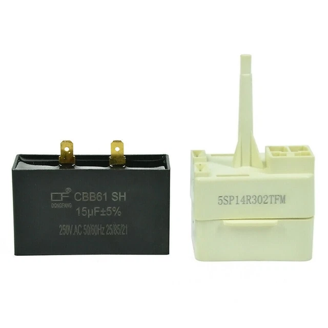REFRIGERATOR COMPRESSOR START Relay & Capacitor For Whirlpool Maytag US