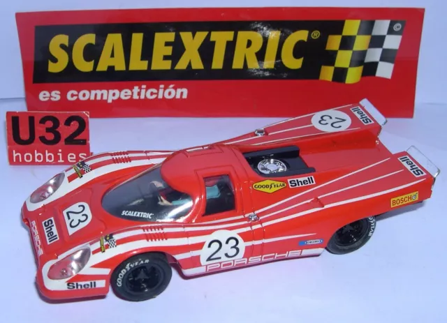 Scalextric Spain Planet Cars Mythical Porsche 917 #23 Red White Stripes Lted