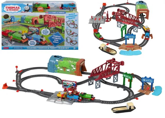 Thomas & Friends Talking Thomas & Percy Train Set Ages 3+ Toy Track Race Car