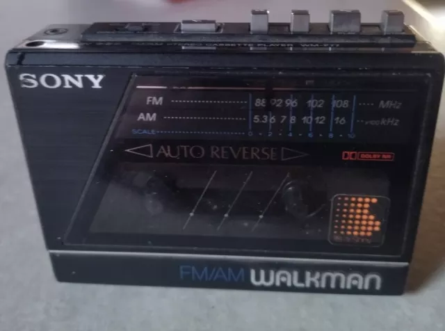 Sony WM-F77 AM/FM Stereo Cassette Player w/Box