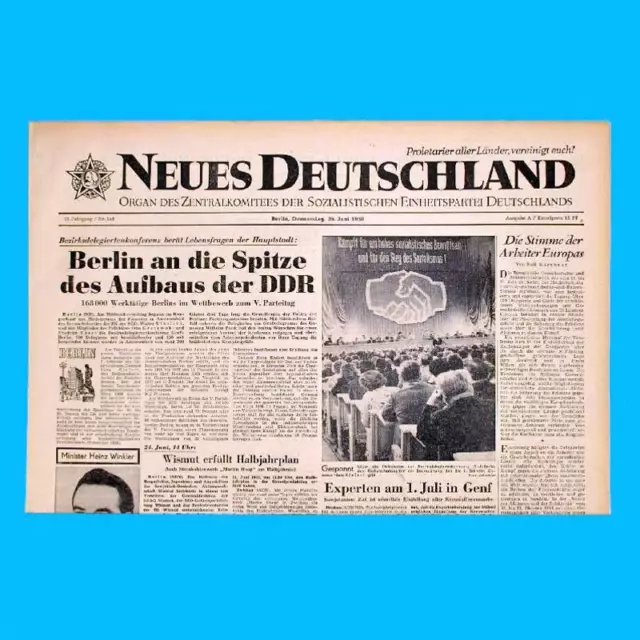 DDR Neues Deutschland Dezember 1958 Geburtstag Hochzeit 61. 62. 63. 64. 65. ZK