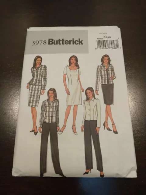 Butterick Sewing Pattern 3978 Business Jacket, Skirt, Pants, Dress Sz 6-10 UNCUT