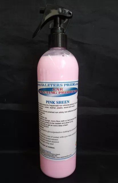 500ml Pink Shine A Non Silicone Car Interior Vinyl, Plastic & Rubber, Dressing