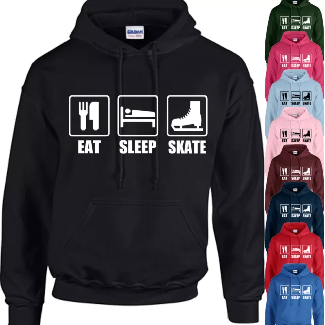 Mangiare, Sonno, Skate Cappuccio Adulti/Bambini - Personalizzato - Top Ice Hocky