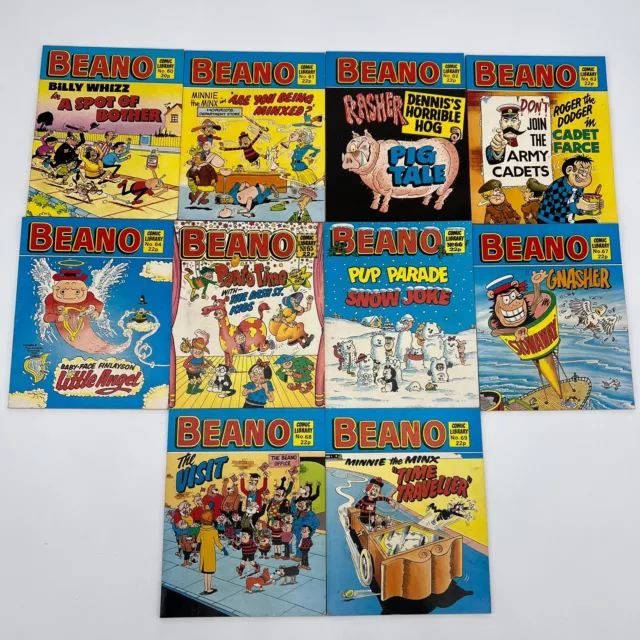 Beano Comic Library bundle x 10 No 60-69 Vintage