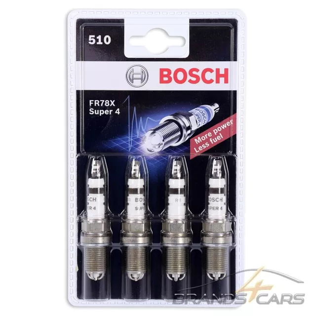 4x ZÜNDKERZE BOSCH BLISTER SUPER-4 FÜR HYUNDAI KIA LADA LANCIA MAZDA MITSUBISHI