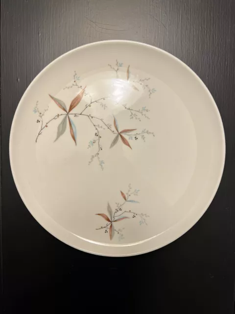 Vintage MCM Syracuse Carefree China FINESSE 10" Dinner Plate Blue/Brown/Gray