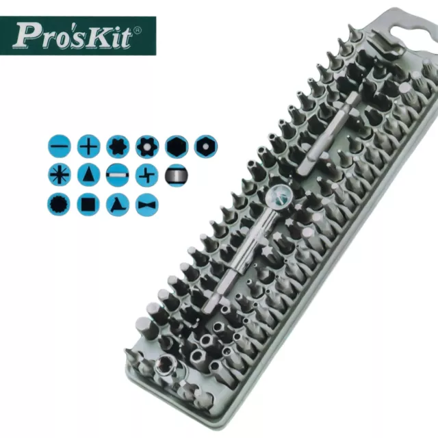 PRO'SKIT Set 100 pezzi inserti per avvitatore, punte giravite intercambiabili 3