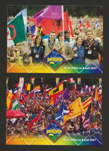 2007 - World Scout Jamboree - Official Postcards x 2 - Pair B