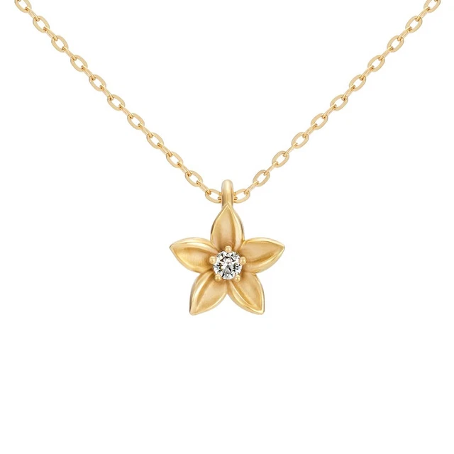 U-TREASURE Disney Aladdin Jasmine Necklace Blooming Tales Silver yellow coating