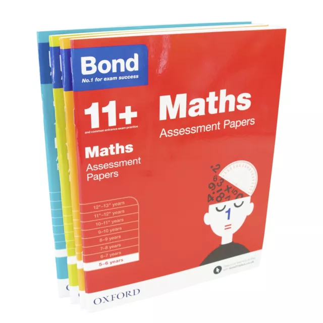 Bond 11+ Assessment Papers 4 Books By Oxford - Ages 5-6 - Paperback