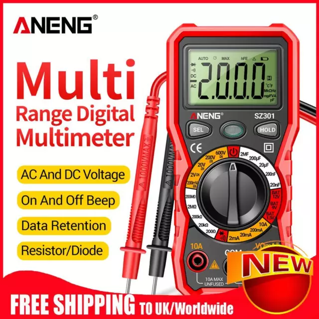 2000 Counts Multimeter Diode DC AC Voltage Handheld NCV Digital Multimeter Tools