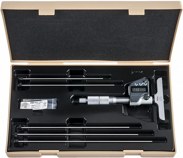 MITUTOYO 329-350-30 DMC 4-6" MX Depth Micrometer — Interchangeable Rod Type MITUTOYO 329-350-30 DMC 4-6" MX Depth Micrometer — Interchangeable Rod Type