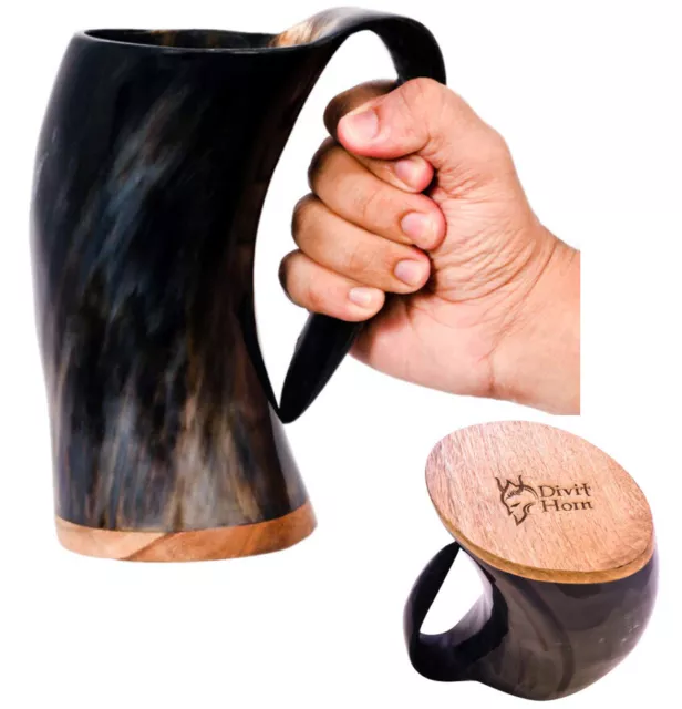 Viking Beer Horn Drinking Horn Mug Medieval Tankard Gift Christmas Birthday Xmas