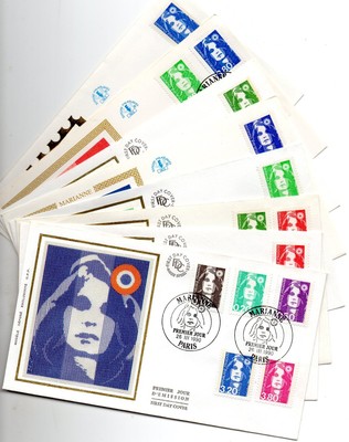 Lot De  8 Enveloppes 1Er Jour  France Marianne De Briat