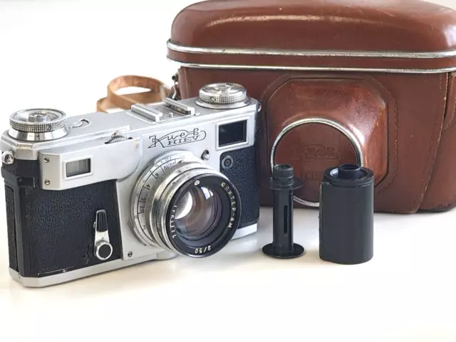 TESTED! Kiev-4A + Jupiter-8M 2/50mm, 35mm Film Vintage Camera. Kiev/Contax RF!