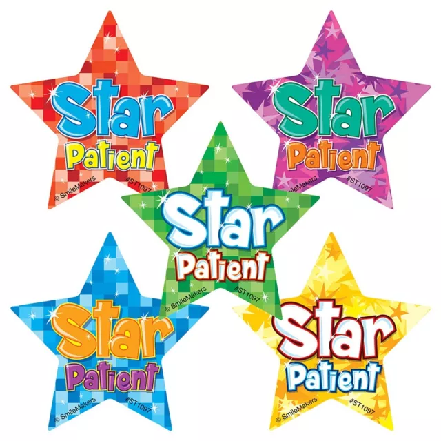 Star Patient Stickers x 15 - Patient Nurse Doctor Health Dentist Rewards Optoms