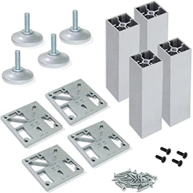 Kit de 4 pieds en aluminium pour meubles - EMUCA 2031962