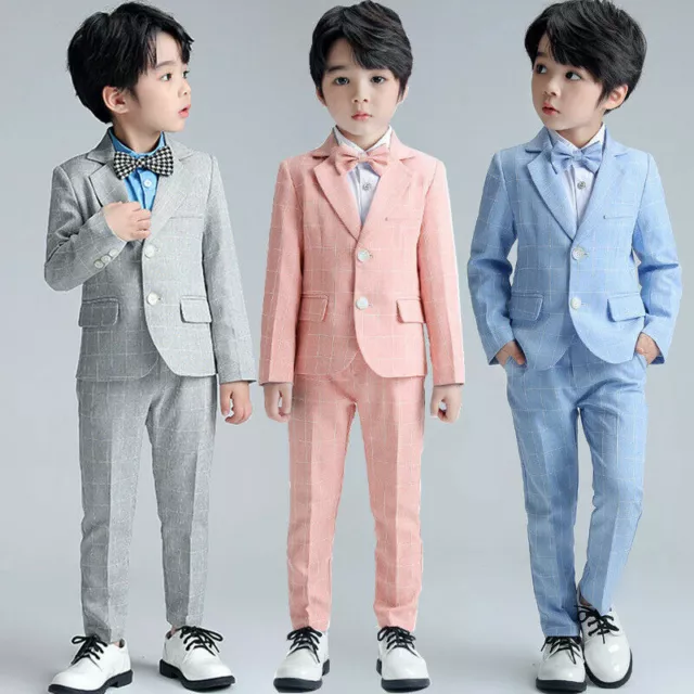 Kids Boys Suit Set Toddler Formal Tuxedo Suits Wedding PageBoy Party Dresses