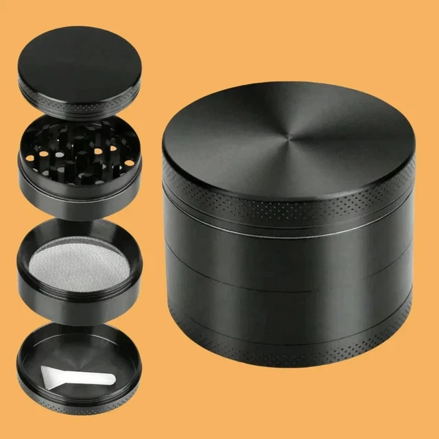 4 Layer 3 inches LARGE Portable Zinc Alloy Grinder Herb & Spice Tobacco Grinder