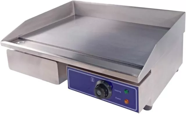 Electric Griddle Commercial Counter Top Stainless Steel Hot Plate Kitchen Grill