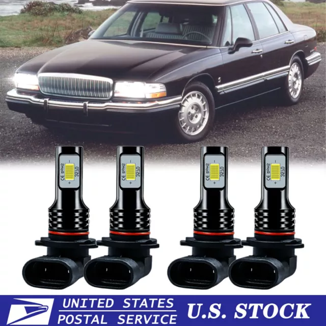 For Buick Park Avenue 1991-2005 - 6000K LED Headlight High & Low Beam Bulbs 4pcs