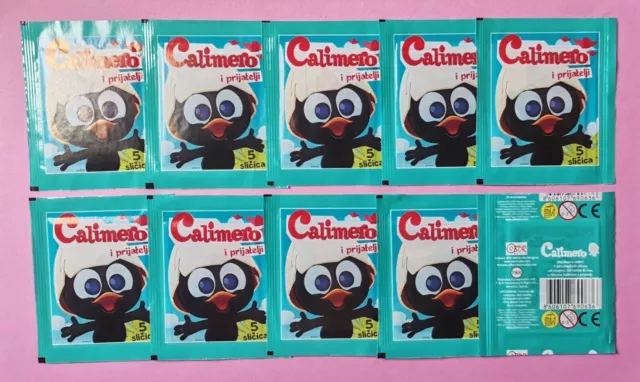 2017 BDR Serbia CALIMERO & FRIENDS - 10 Sealed Packets - 5 Stickers Per Pack