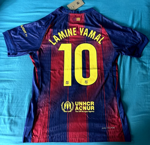 BARCELONA 2025 26 HOME Shirt LAMINE YAMAL 10 Player Version Size L Barcelona 2025 26 Home Shirt LAMINE YAMAL 10 Player.webp