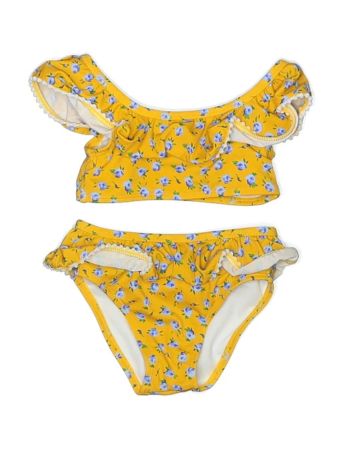 Janie and Jack Girls Yellow Two Piece Swimsuit 2T