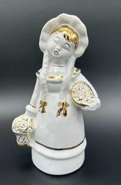 Wunderschöne Porzellan Figur Frau- Gold Dekor-Deutsche Wertarbeit Gilde 24K Gold