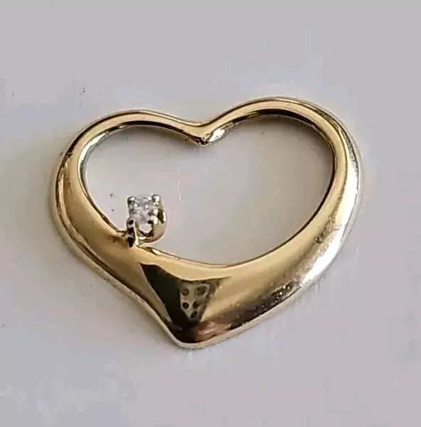 14K SOLID YELLOW Gold Heart Pendant Not Scrap 1.8 G. $0.99 - PicClick