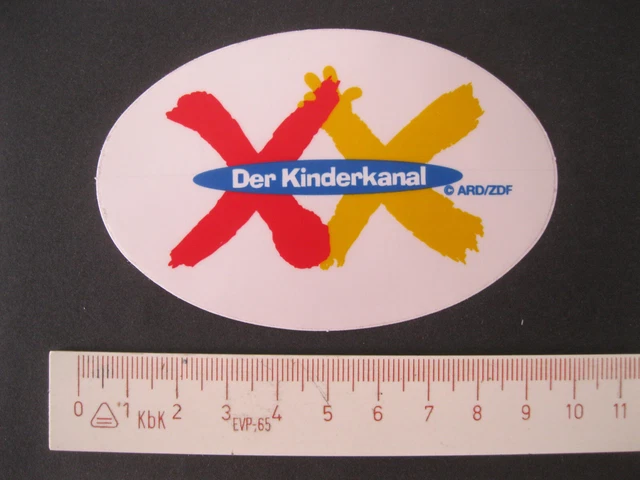 DER KINDERKANAL ARD/ZDF FERNSEHEN TV Sticker Aufkleber Sticker Reklame ...
