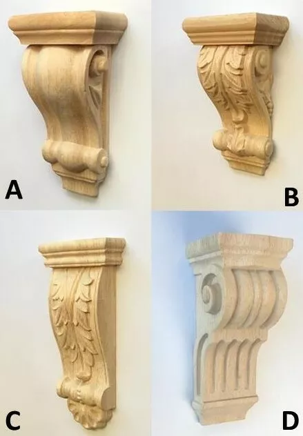 Corbels Wooden Corbel Wood Timber Carved Corner Supports Raw