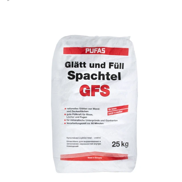 Pufas spatola liscia e riempitiva 25 kg spatola in gesso per interni