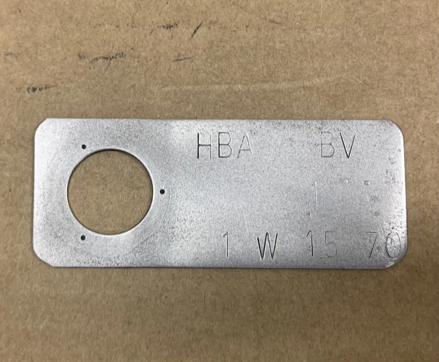 19701972 FORD GALAXIE 500 Power Steering Pump Identification Tag HBA