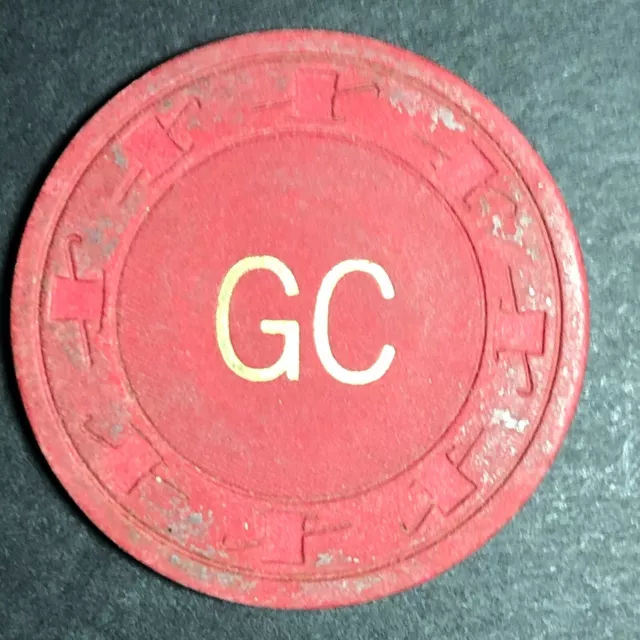 Vintage Clay Casino 10c Chip - Garden City Casino - San Jose, CA