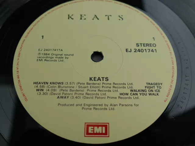 Keats (Blunstone, Alan Parsons) SELBSTBETITELT 1984 UK LP 1. PROMO SPIELT EX + HÖREN