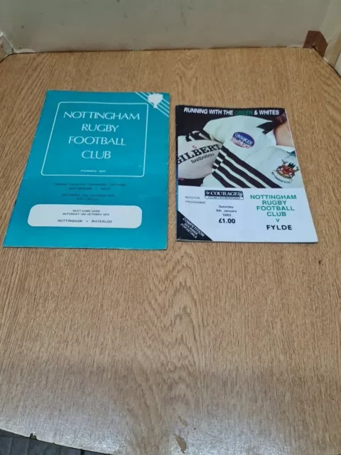 Nottingham RFC v Sale 1974 And Nottingham  V Fylde 1993