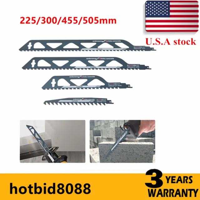 Steel Masonry Reciprocating Saw Blade Brick Concrete Durable 225/300/455/505mm