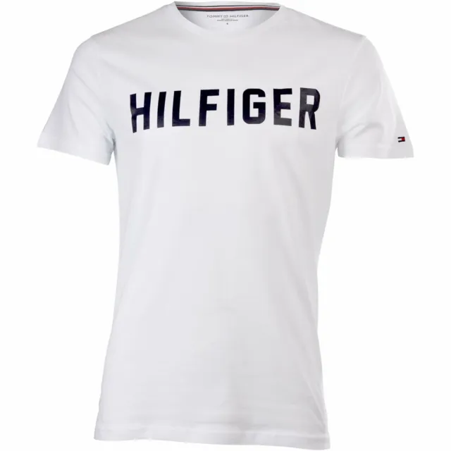 Tommy Hilfiger Hilfiger Logo Men's Organic Cotton T-Shirt, White