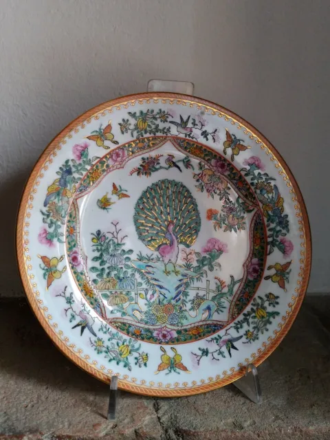 Piatto Porcellana Cinese Cina Vintage Old China Dish Porcelain Hand Painted arte