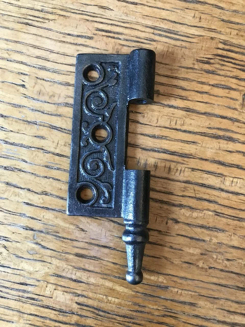 Antique Cast Iron  Door Hinge, Left Half Only - 3" x 2½"