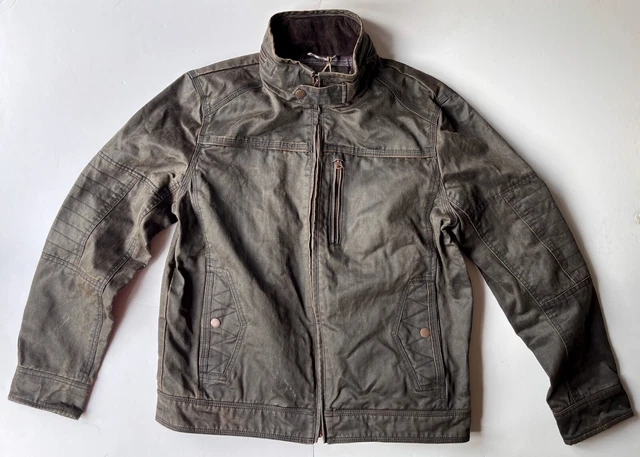 MANTARAY CHOCOLATE WAXED Biker Jacket Men s Size M NEW WITH LABEL 79.50 PicClick UK