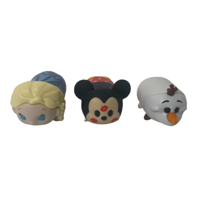 🥝 LOT OF 3 Disney Tsum Tsum - Medium - Vinyl Figure - ELSA, MINNIE MOUSE & OLAF