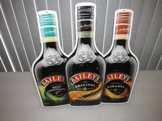 Bailey's Irish Cream Liqueur SIGN tin bottles RARE