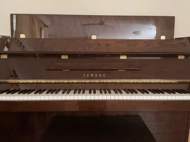 Yamaha Upright Piano C108 Walnut in excellent condition plus matching stool